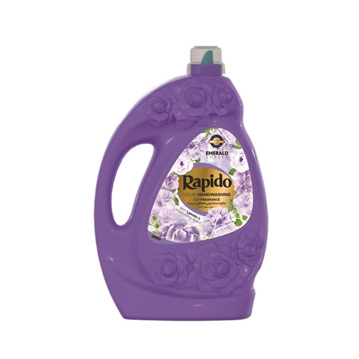 مایع دستشویی راپیدو مدل صدفی رز بنفش حجم 3000 میلی لیتر